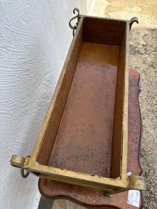 Macetero Forja Dorado con Soporte