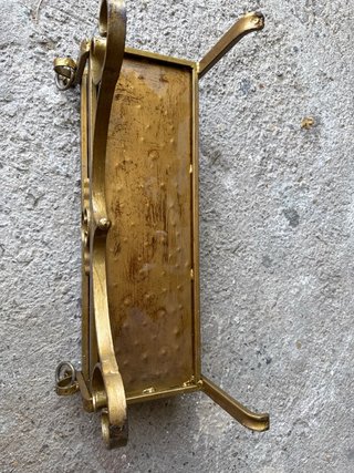 Macetero Forja Dorado con Soporte