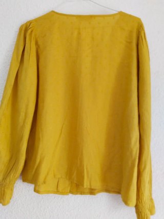 Blusa amarilla mujer manga larga