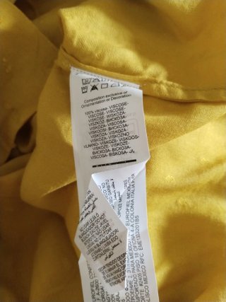 Blusa amarilla mujer manga larga