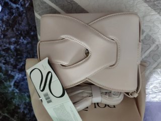 Bolso de mano mujer beige