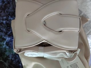 Bolso de mano mujer beige