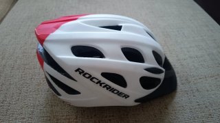 Casco Bici Niño Btwin Blanco/Rojo