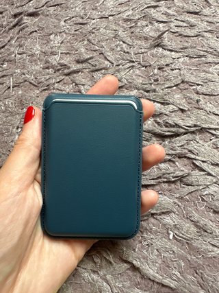 Cartera magnética con soporte azul