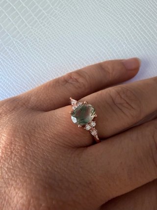Anillo B.Concept oro rosa y ágata