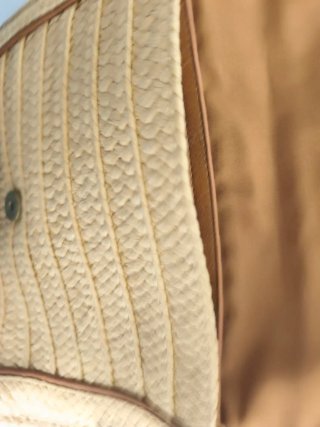 Bolso de verano de paja y piel