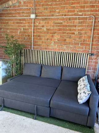 SOFA CHAISELONGUE CAMA IKEA FRIHETEN GRIS PERFECTO