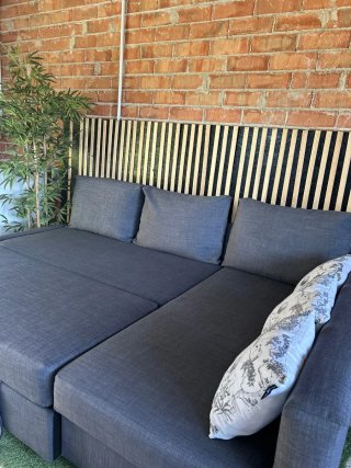 SOFA CHAISELONGUE CAMA IKEA FRIHETEN GRIS PERFECTO