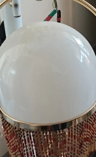 Lampadario vintage oro e bianco