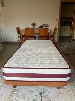 Base cama + colchón 90x190x32