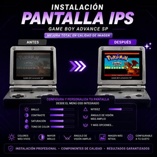 Instalación Pantalla IPS Game Boy Advance SP