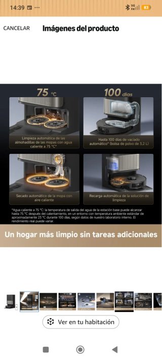 Robot aspirador y friegasuelos Dreame