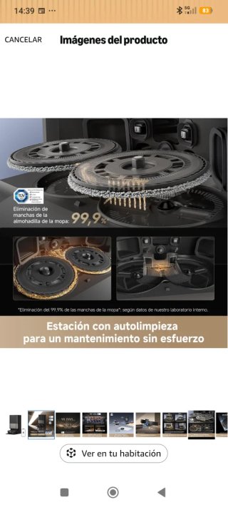 Robot aspirador y friegasuelos Dreame
