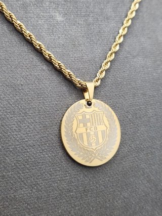 Medalla FC Barcelona Chapada en Oro