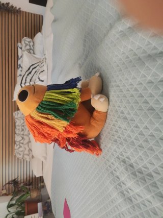 Peluche León Naranja con Melena Arcoíris