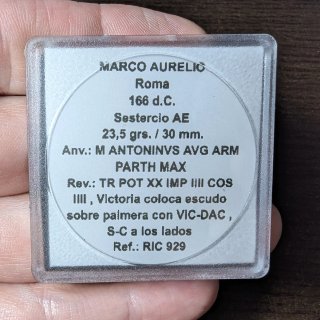 Sestercio Marco Aurelio 166 d.C.