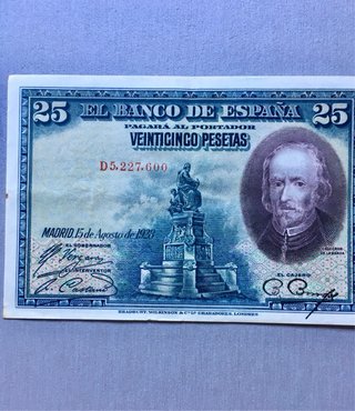 9 Billetes Antiguos Banco de España por 35€