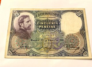 9 Billetes Antiguos Banco de España por 35€