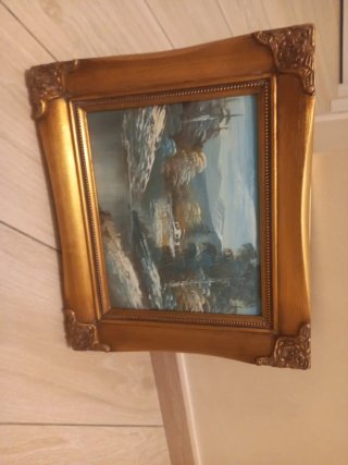 Quadro olio su tavola anni 70-80