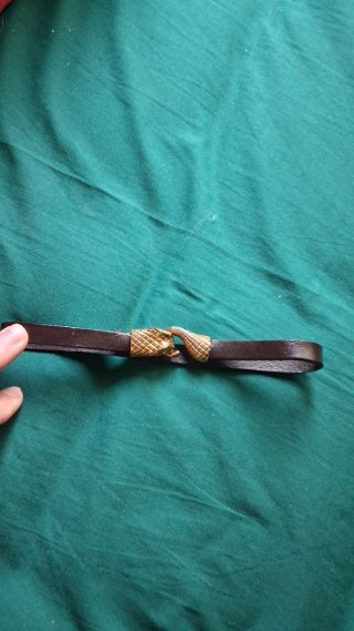 Gargantilla o pulsera cobra marrón y dorada