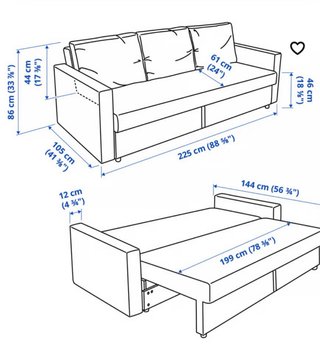Sofá Cama IKEA FRIHETEN 3 Plazas Beige