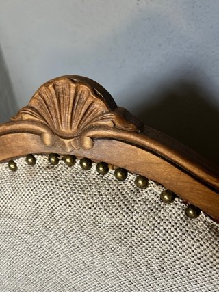 Sillón Francés Restaurado Tapizado Beige