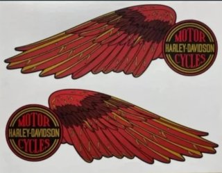 Pegatinas Harley-Davidson Alas Rojas
