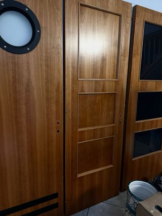 Set Porte battente interno ciliegio Massello vetro