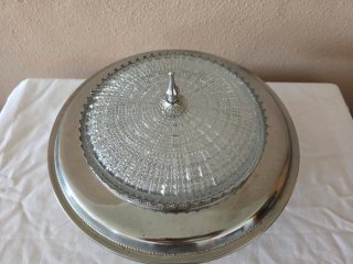 Plafón techo antiguo cristal y metal