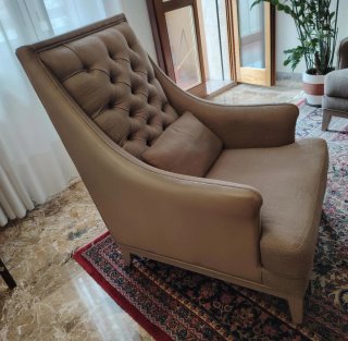 Divano Roche Bobois beige tessuto