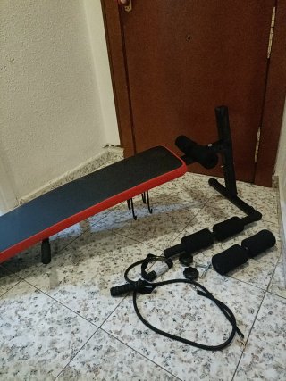 Lote Gimnasio Casa Mancuernas y Banco