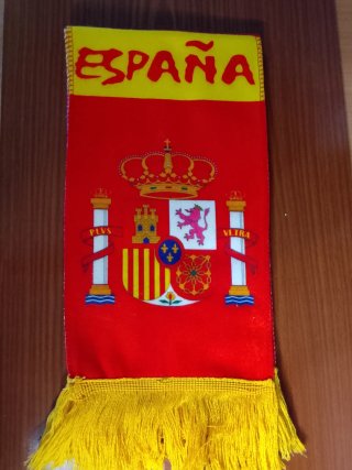 Bufanda deportiva España con flecos