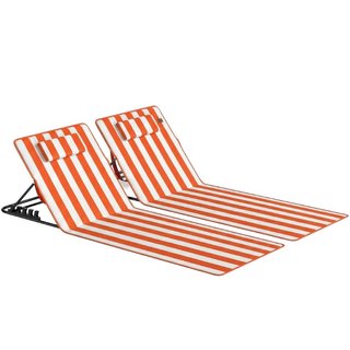 Set 2 Lettini Pieghevoli Portatili, Spiaggia, Schi