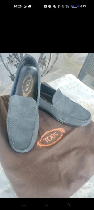 Mocassini Tod's Uomo Grigio Tg 40
