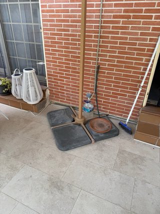 Parasol Rectangular de aluminio Beige/Verde