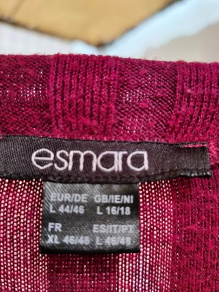 Vestido punto canalé Esmara burdeos