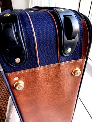 Maleta Samsonite Grande Azul y Marrón