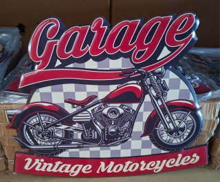 Targa metallo Garage Vintage Motorcycles