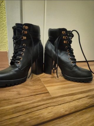 Botines negros tacón plataforma