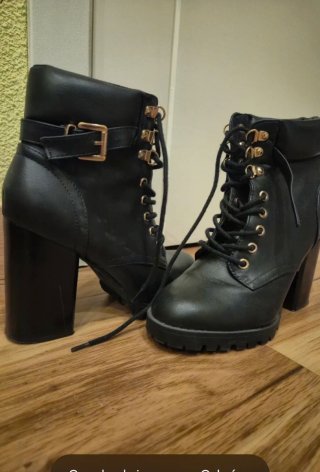 Botines negros tacón plataforma