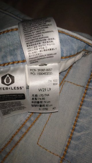 Shorts vaqueros Levi's 412 W29 azul claro