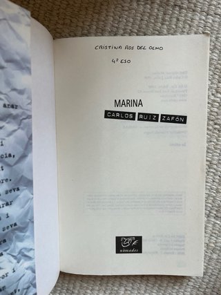 Marina - Carlos Ruiz Zafon (català)