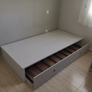 Base cama 90 con cama supletoria de 90 con somier