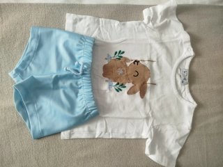 Conjunto camiseta y bañador bebé
