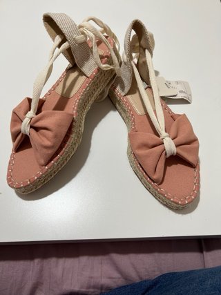 Alpargatas Sfera rosa  y Beige
