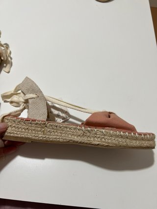 Alpargatas Sfera rosa  y Beige