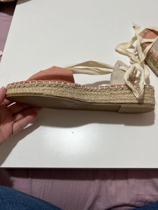Alpargatas Sfera rosa  y Beige