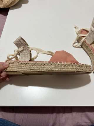 Alpargatas Sfera rosa  y Beige
