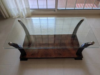 Aparador de madera lacada y mueble de TV