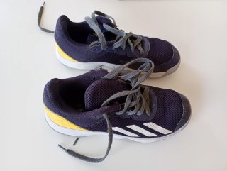 Zapatillas Adidas Tenis Azul y Amarillo Talla 34